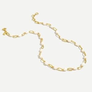NWT J.Crew Freshwater Pearl Mixed Chain Necklace
